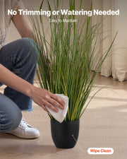 Artificial Grass Plant, 2 Pack 889mm Cattail Grass in Pot, Premium PVC Faux Fake Greenery Shrubs Plant for V952-DPKXPLWCLS35CCHPH001V0