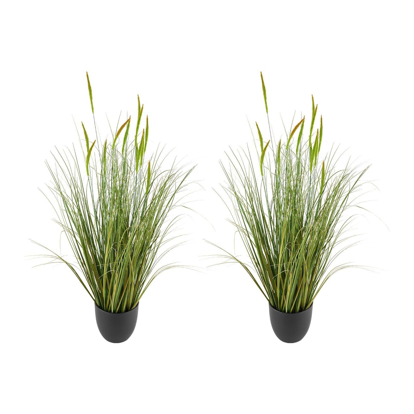 Artificial Grass Plant, 2 Pack 889mm Cattail Grass in Pot, Premium PVC Faux Fake Greenery Shrubs Plant for V952-DPKXPLWCLS35CCHPH001V0
