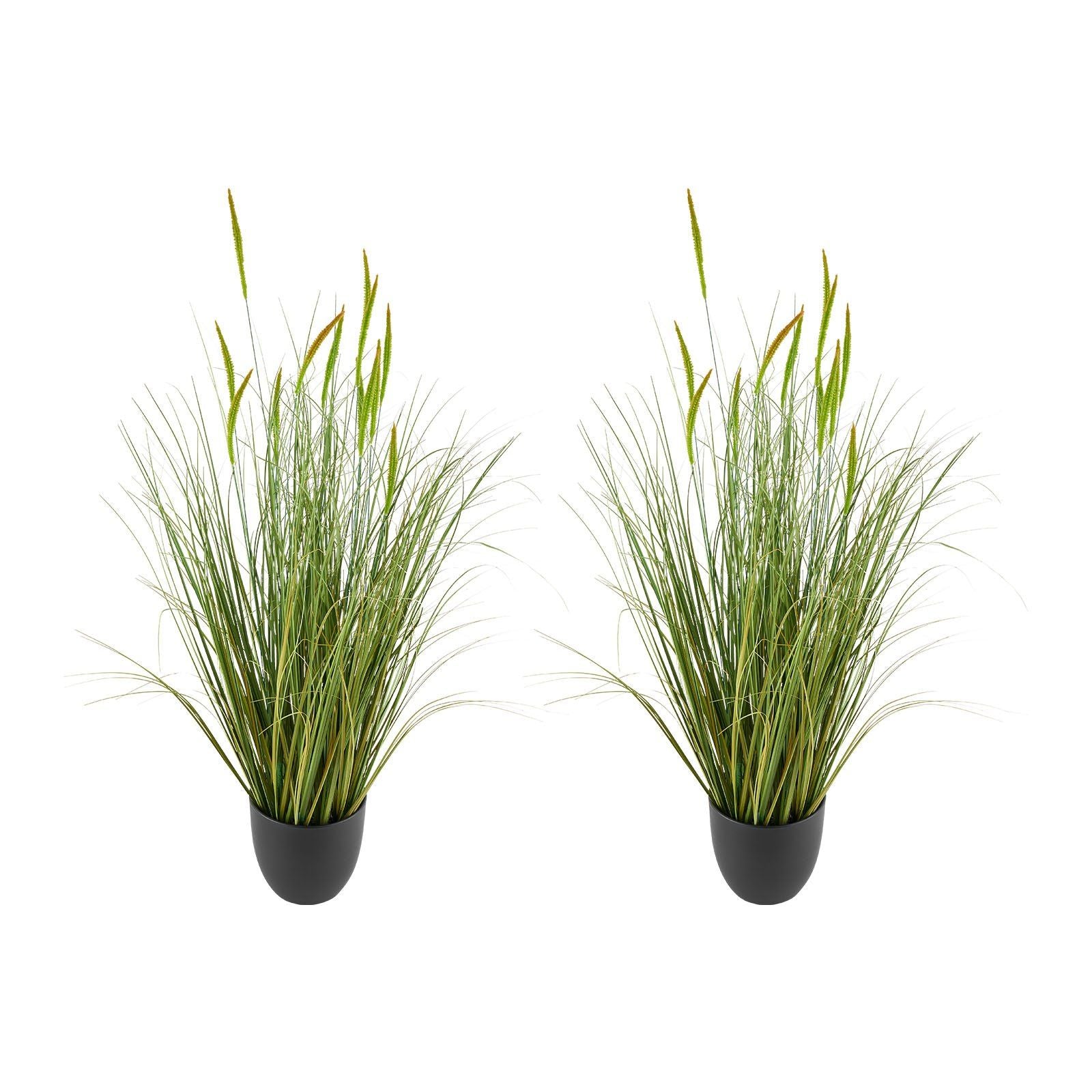 Artificial Grass Plant, 2 Pack 889mm Cattail Grass in Pot, Premium PVC Faux Fake Greenery Shrubs Plant for V952-DPKXPLWCLS35CCHPH001V0