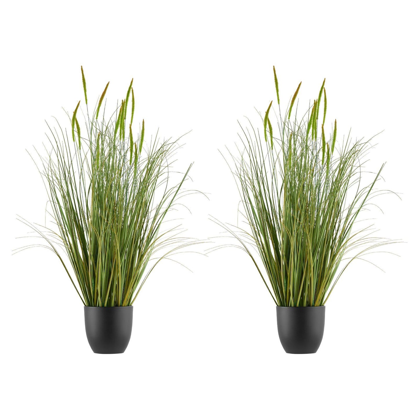 Artificial Grass Plant, 2 Pack 889mm Cattail Grass in Pot, Premium PVC Faux Fake Greenery Shrubs Plant for V952-DPKXPLWCLS35CCHPH001V0