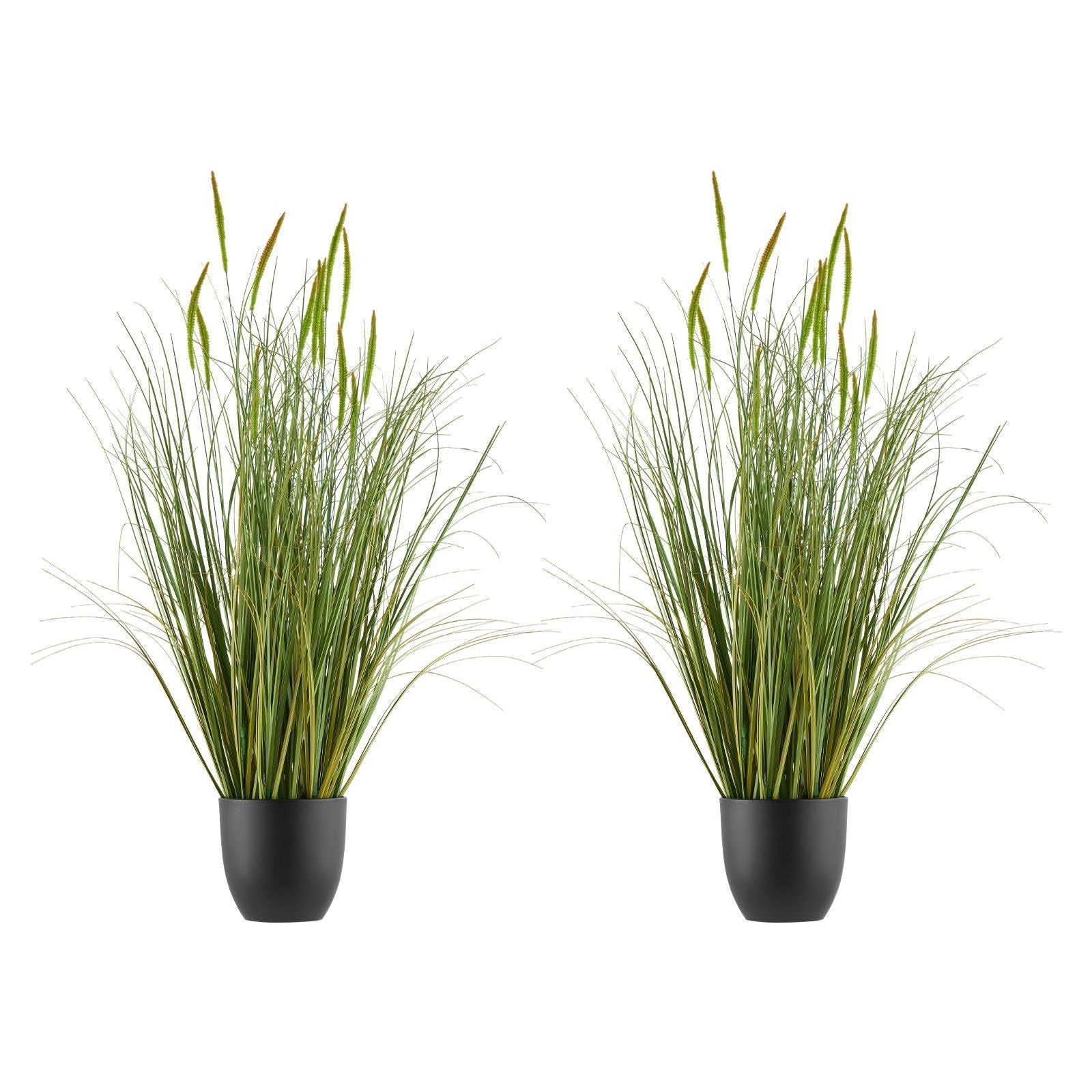 Artificial Grass Plant, 2 Pack 889mm Cattail Grass in Pot, Premium PVC Faux Fake Greenery Shrubs Plant for V952-DPKXPLWCLS35CCHPH001V0