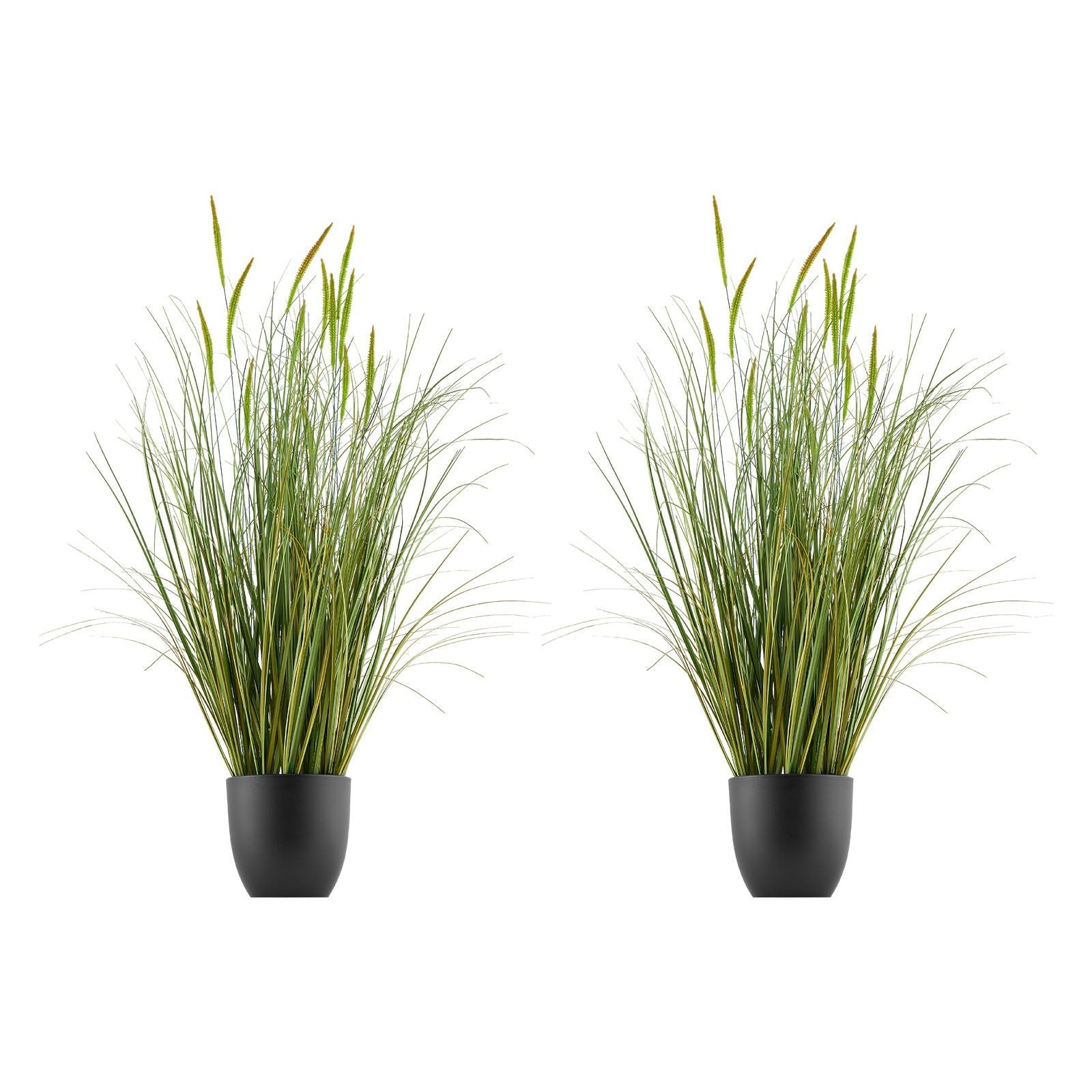 Artificial Grass Plant, 2 Pack 889mm Cattail Grass in Pot, Premium PVC Faux Fake Greenery Shrubs Plant for V952-DPKXPLWCLS35CCHPH001V0