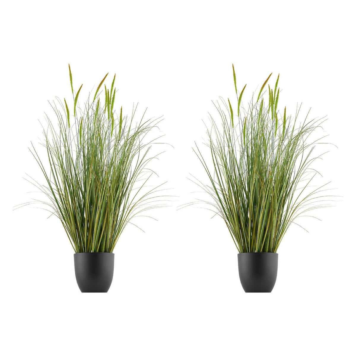 Artificial Grass Plant, 2 Pack 889mm Cattail Grass in Pot, Premium PVC Faux Fake Greenery Shrubs Plant for V952-DPKXPLWCLS35CCHPH001V0