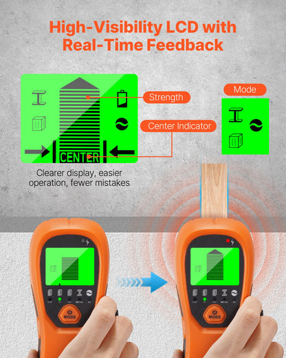 Stud Finder Wall Scanner, 5 in 1, Electronic Wall Stud Detector with Smart Sensor, High-Definition LCD V952-DPMTCQCS0000LG5VR001V9