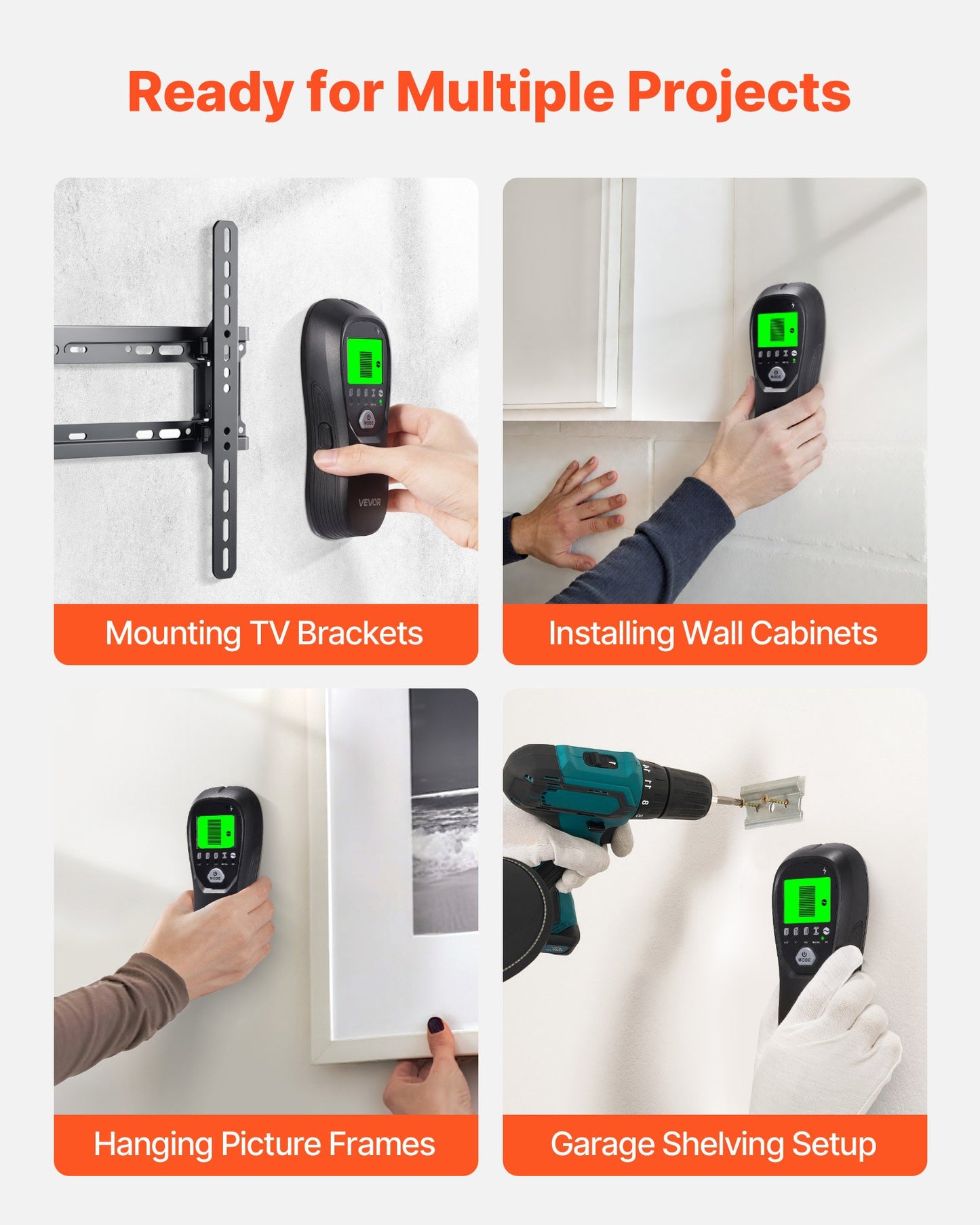 Stud Finder Wall Scanner, 5 in 1, Electronic Wall Stud Detector with Smart Sensor, High-Definition LCD V952-DPMTCQHS0000CK1ZS001V9