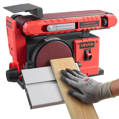 152.4mm Disc Sander & 101.6mm x 914.4mm Belt Sander, 400W Professional Belt Disc Sanders Combo with 0 - 45 V952-DPSGJZHYPHBX7MQ9F001V3