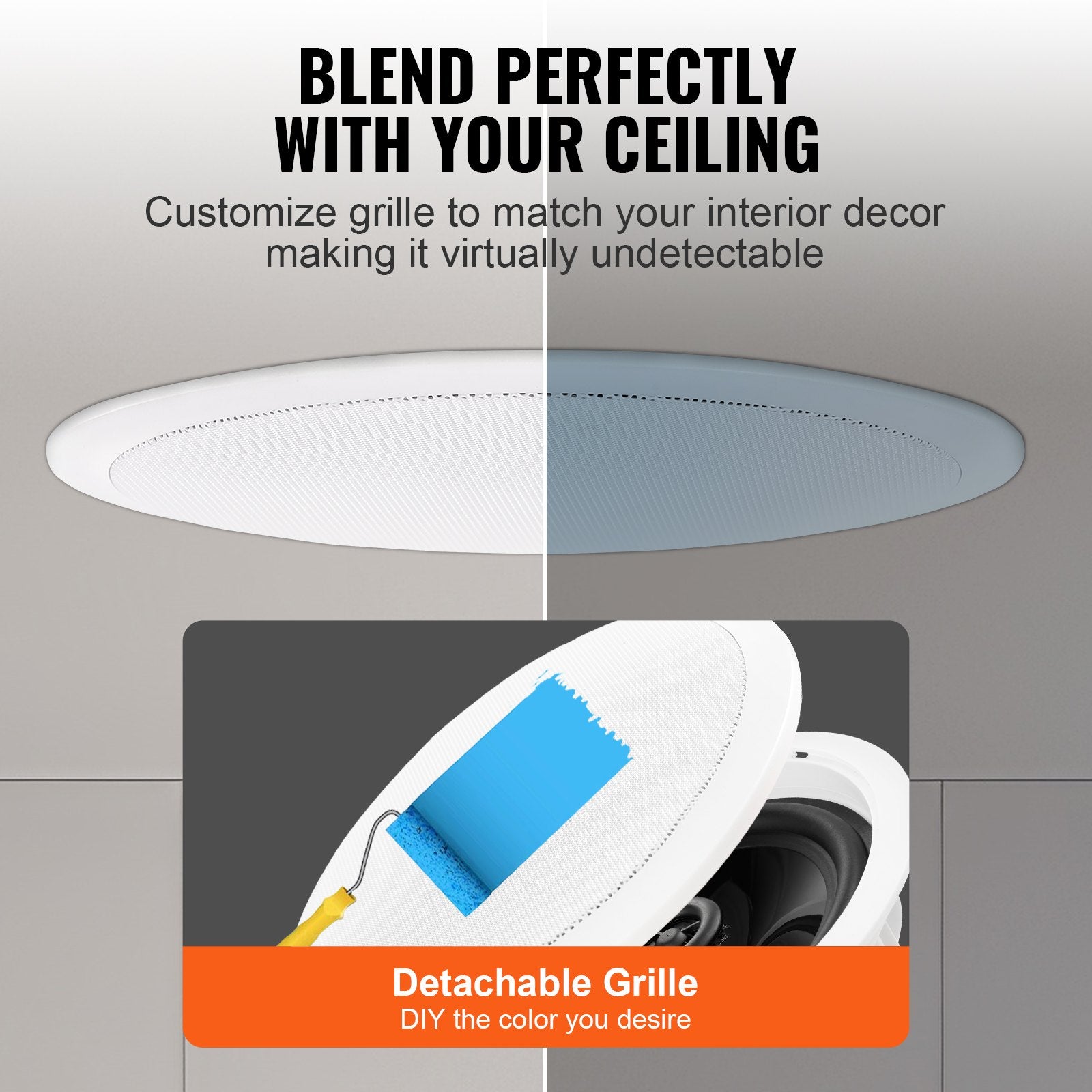 165.1 mm in Ceiling Speakers, 150-Watts, Flush Mount Ceiling & in-Wall Speakers System with 8ohmImpedance V952-DPXDYSQ65YCYICQLKV9