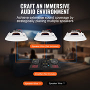 2 PCs 203.2 mm in Ceiling Speakers, 50-Watts, Flush Mount Ceiling & in-Wall Speakers System with Impedance V952-DPXDYSQ8YCLZPZC9CV9