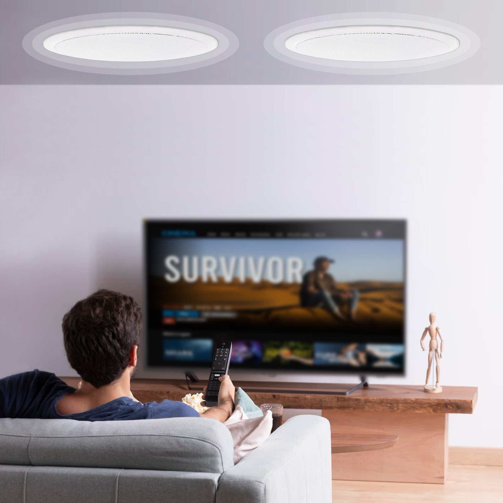 2 PCs 203.2 mm in Ceiling Speakers, 50-Watts, Flush Mount Ceiling & in-Wall Speakers System with Impedance V952-DPXDYSQ8YCLZPZC9CV9