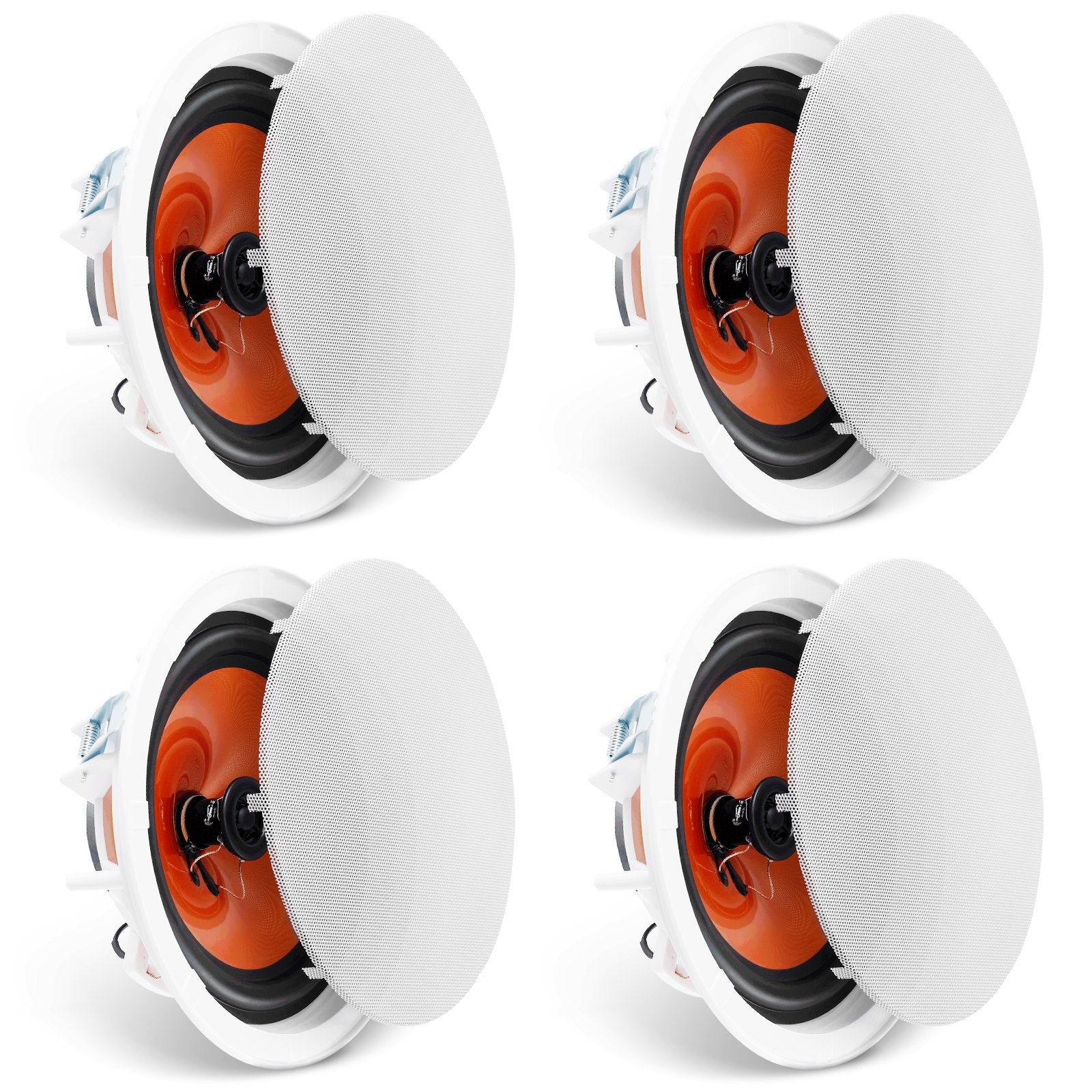 4 PCs 203.2 mm in Ceiling Speakers, 100-Watts, Flush Mount Ceiling & in-Wall Speakers System with V952-DPXDYSQ8YCSZTSBN5V9