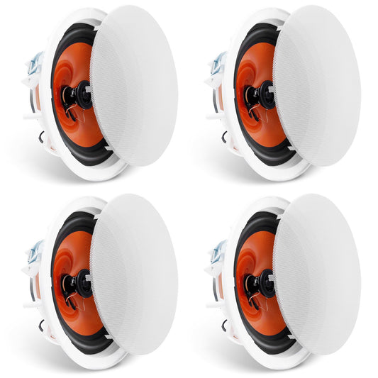 4 PCs 203.2 mm in Ceiling Speakers, 100-Watts, Flush Mount Ceiling & in-Wall Speakers System with V952-DPXDYSQ8YCSZTSBN5V9
