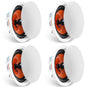 4 PCs 203.2 mm in Ceiling Speakers, 100-Watts, Flush Mount Ceiling & in-Wall Speakers System with V952-DPXDYSQ8YCSZTSBN5V9