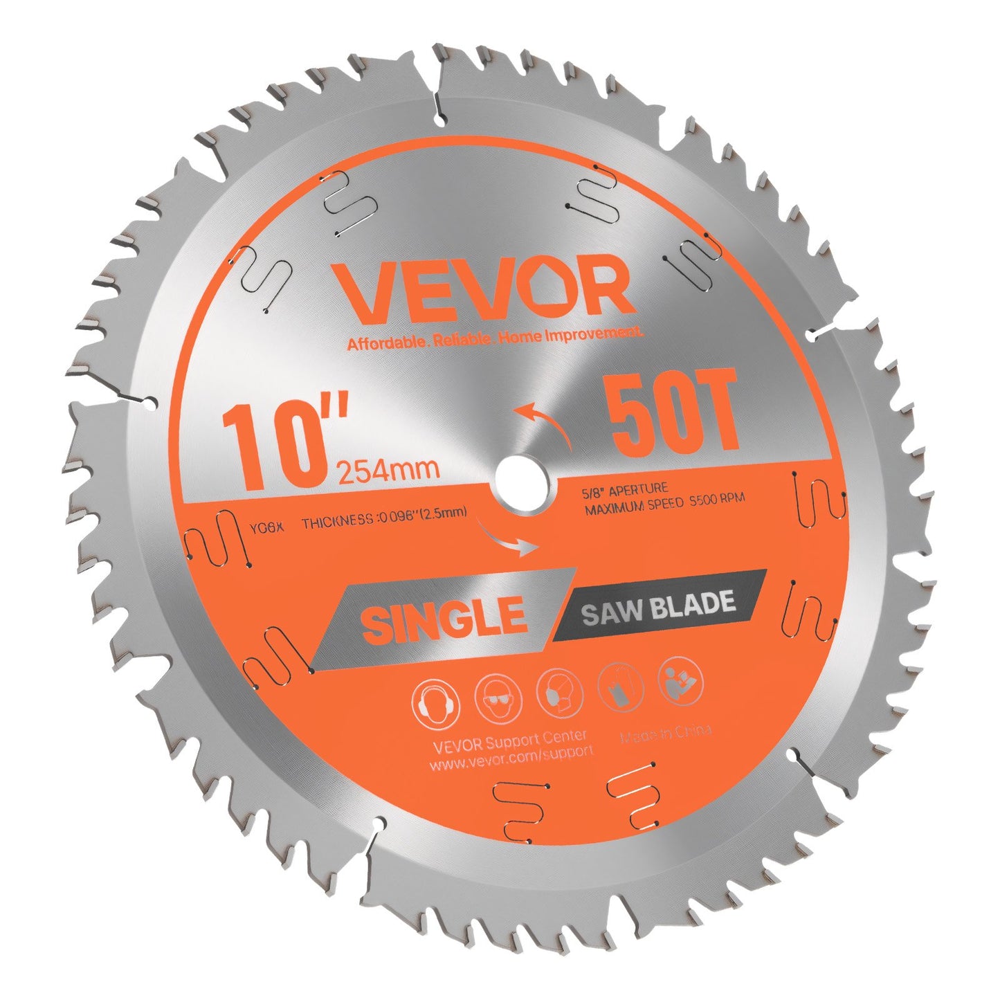 Circular Saw Blade, 254 mm Diameter, 50 Sharp Alloy Teeth, 15.875 mm Arbor, Fine Finish, Wood Cutting Blade V952-DPYJPDPQMZP2APV6I001V0