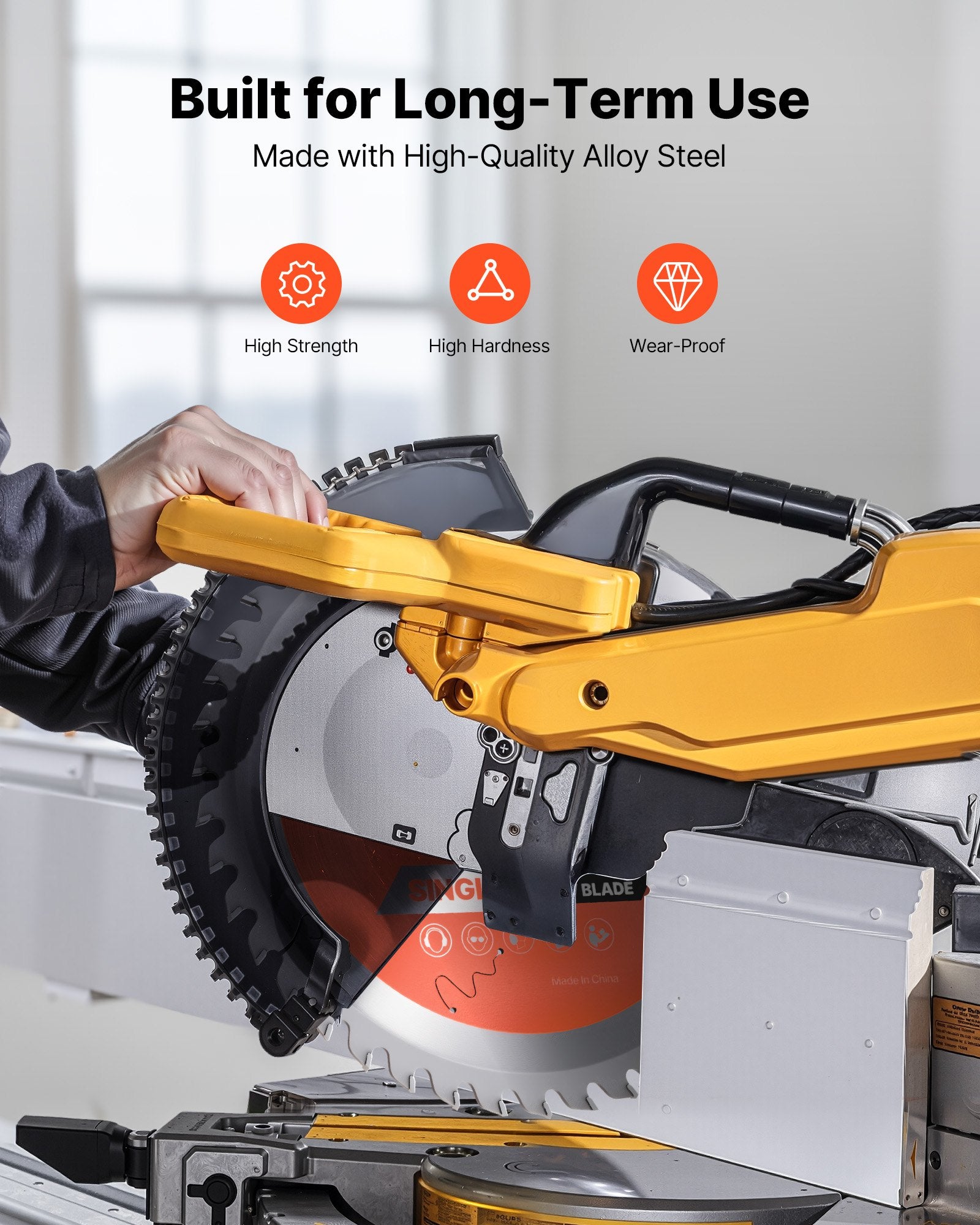 Circular Saw Blade, 203 mm Diameter, 42 Sharp Alloy Teeth, 25.4mm Arbor, Fine Finish, Wood Cutting Blade for V952-DPYJPDPQMZP2PIFMS001V0