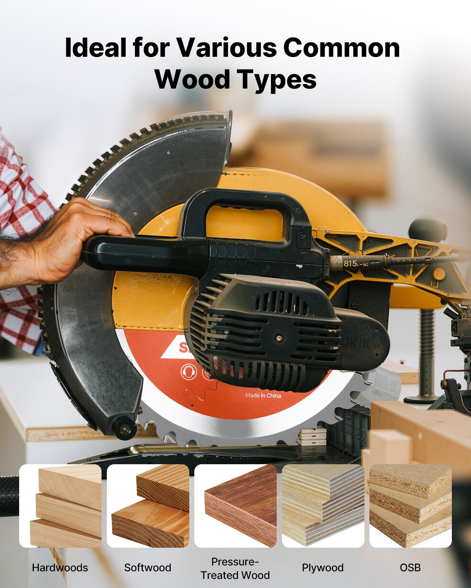 Circular Saw Blade, 203 mm Diameter, 42 Sharp Alloy Teeth, 25.4mm Arbor, Fine Finish, Wood Cutting Blade for V952-DPYJPDPQMZP2PIFMS001V0
