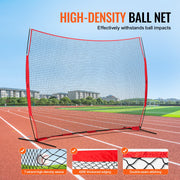 Barricade Backstop Net, 12x9 ft Ball Sports Barrier Netting, Portable Practice Equipment with Carry Bag, V952-DQW129YC0000YT8NIV0