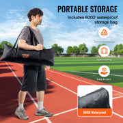 Barricade Backstop Net, 12x9 ft Ball Sports Barrier Netting, Portable Practice Equipment with Carry Bag, V952-DQW129YC0000YT8NIV0