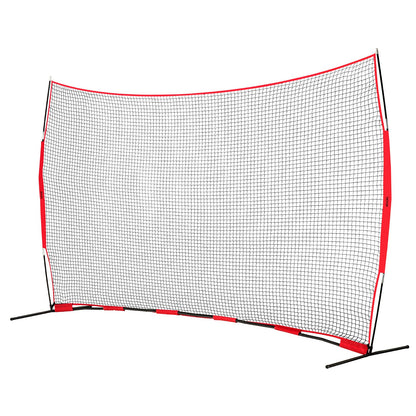 Barricade Backstop Net, 16x10 ft Ball Sports Barrier Netting, Portable Practice Equipment with Carry Bag, V952-DQW1610YC000DU462V0