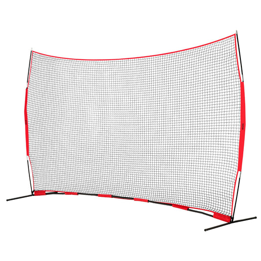 Barricade Backstop Net, 16x10 ft Ball Sports Barrier Netting, Portable Practice Equipment with Carry Bag, V952-DQW1610YC000DU462V0