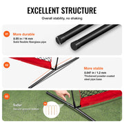 Barricade Backstop Net, 16x10 ft Ball Sports Barrier Netting, Portable Practice Equipment with Carry Bag, V952-DQW1610YC000DU462V0