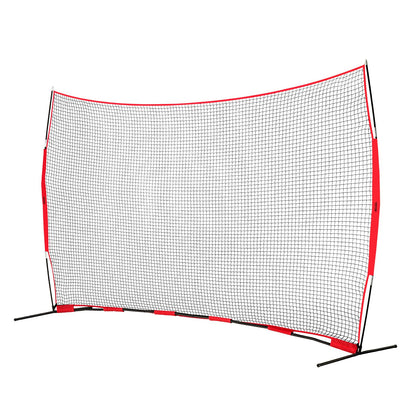 Barricade Backstop Net, 16x10 ft Ball Sports Barrier Netting, Portable Practice Equipment with Carry Bag, V952-DQW1610YC000DU462V0
