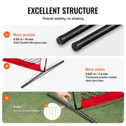 Barricade Backstop Net, 20x10 ft Ball Sports Barrier Netting, Portable Practice Equipment with Carry Bag, V952-DQW2010YC000EHXS0V0