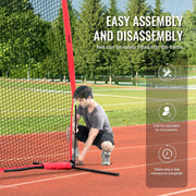 Barricade Backstop Net, 20x10 ft Ball Sports Barrier Netting, Portable Practice Equipment with Carry Bag, V952-DQW2010YC000EHXS0V0