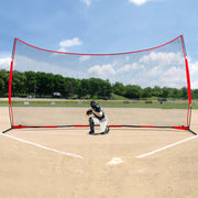Barricade Backstop Net, 20x10 ft Ball Sports Barrier Netting, Portable Practice Equipment with Carry Bag, V952-DQW2010YC000EHXS0V0