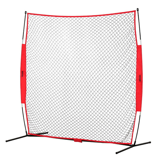 Barricade Backstop Net, 7x7 ft Ball Sports Barrier Netting, Portable Practice Equipment with Carry Bag, V952-DQW77YC00000P85CUV0