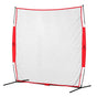 Barricade Backstop Net, 7x7 ft Ball Sports Barrier Netting, Portable Practice Equipment with Carry Bag, V952-DQW77YC00000P85CUV0