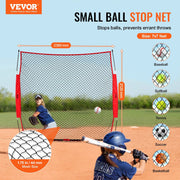 Barricade Backstop Net, 7x7 ft Ball Sports Barrier Netting, Portable Practice Equipment with Carry Bag, V952-DQW77YC00000P85CUV0
