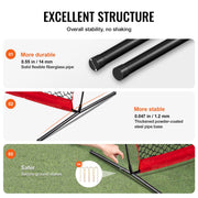 Barricade Backstop Net, 7x7 ft Ball Sports Barrier Netting, Portable Practice Equipment with Carry Bag, V952-DQW77YC00000P85CUV0