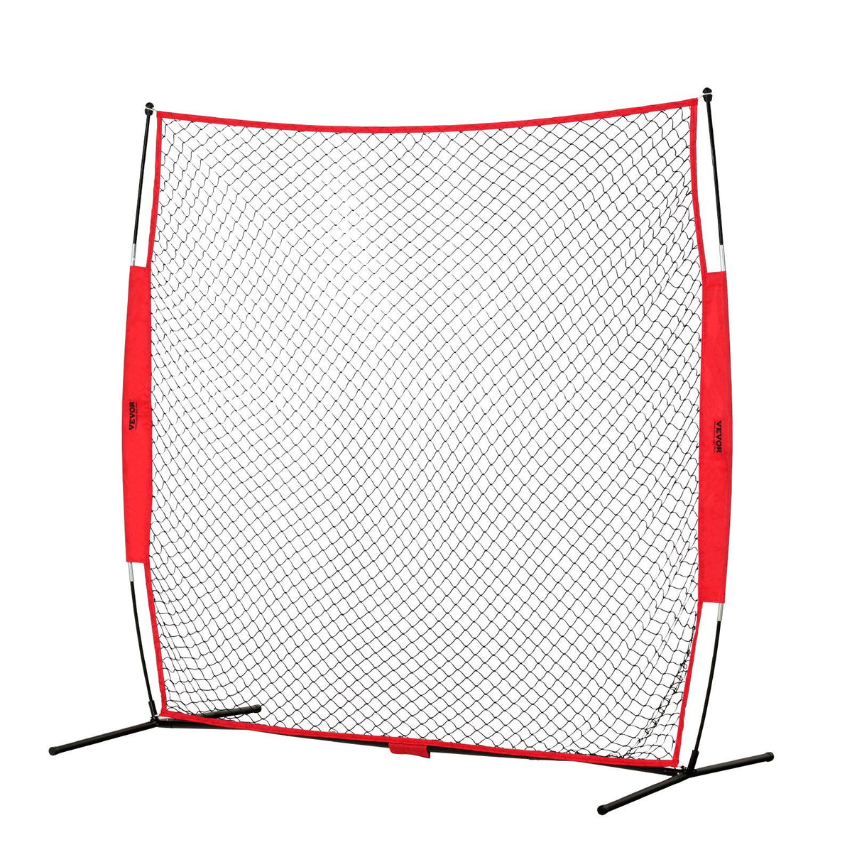 Barricade Backstop Net, 7x7 ft Ball Sports Barrier Netting, Portable Practice Equipment with Carry Bag, V952-DQW77YC00000P85CUV0