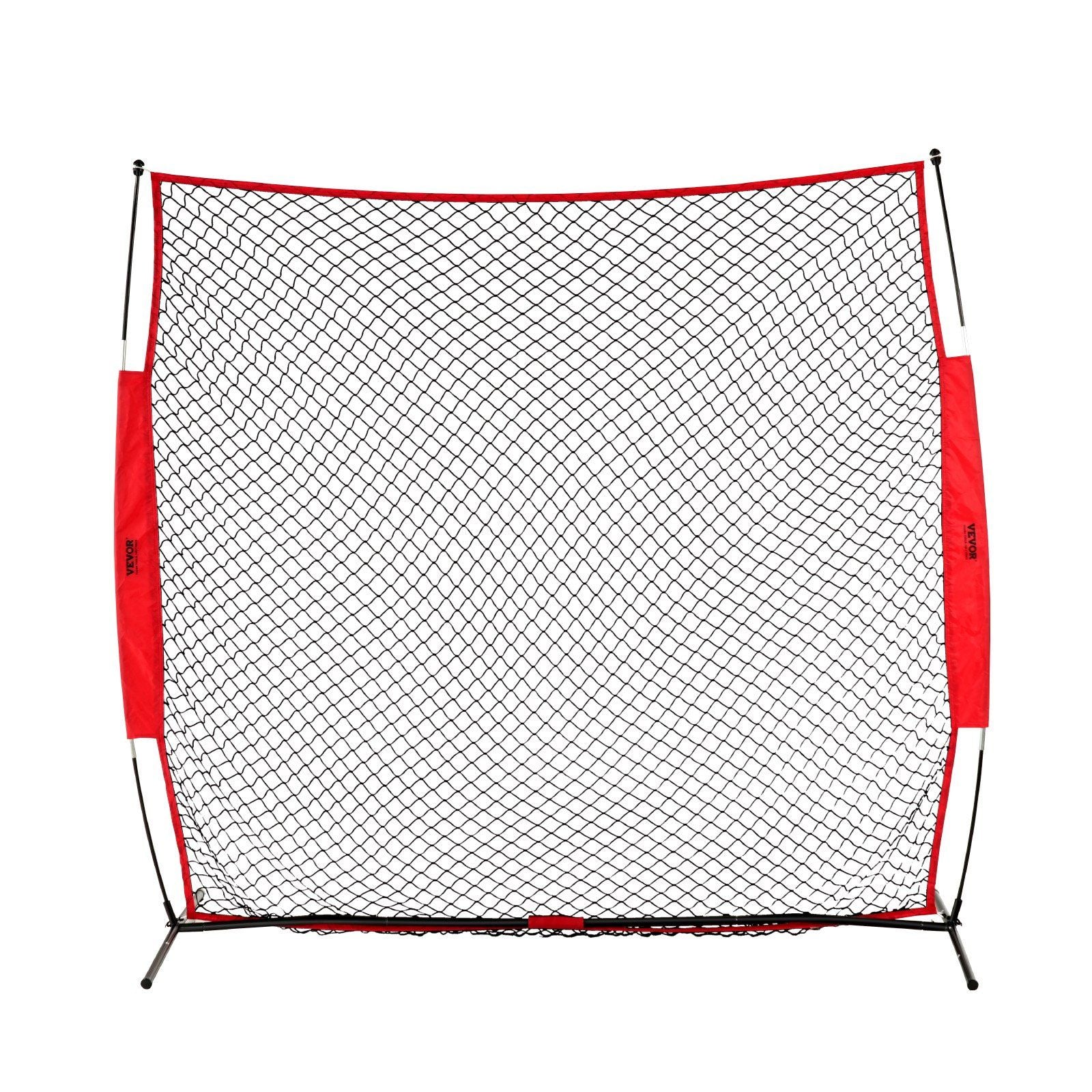 Barricade Backstop Net, 7x7 ft Ball Sports Barrier Netting, Portable Practice Equipment with Carry Bag, V952-DQW77YC00000P85CUV0