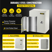 NEMA Steel Enclosure, 25 x 20 x 15 cm NEMA 4X Steel Electrical Box, IP66 Waterproof & Dustproof, V952-DQXJSTCFS25X20X15V0