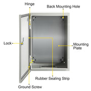 NEMA Steel Enclosure ,12 x 8 x 6\'\' NEMA 4X Steel Electrical Box, IP66 Waterproof & Dustproof, V952-DQXJSTCFS30X20X15V0