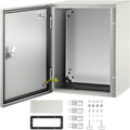 Steel Electrical Box 16'' x 12'' x 8'' Electrical Enclosure Box, Carbon Steel Hinged Junction Box, IP65 V952-DQXJSTCFS40X30X20V0