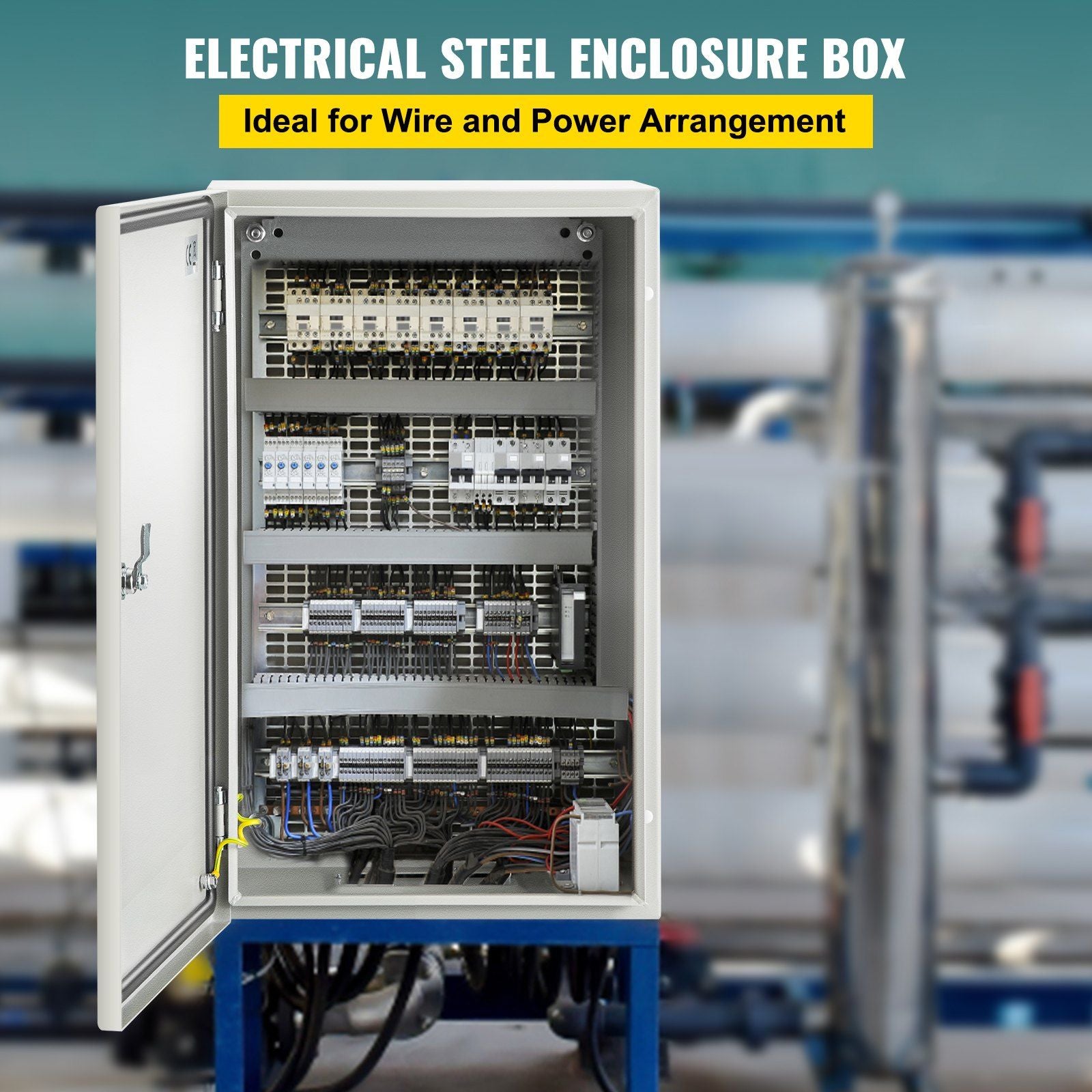 NEMA Steel Enclosure, 20 x 12 x 10\'\' NEMA 4X Steel Electrical Box, IP66 Waterproof & Dustproof, V952-DQXJSTCFS50X30X25V0