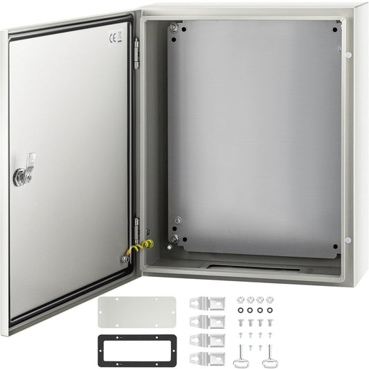 NEMA Steel Enclosure, 50 x 40 x 15 cm NEMA 4X Steel Electrical Box, IP66 Waterproof & Dustproof, V952-DQXJSTCFS50X40X15V0