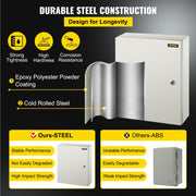 NEMA Steel Enclosure, 50 x 40 x 15 cm NEMA 4X Steel Electrical Box, IP66 Waterproof & Dustproof, V952-DQXJSTCFS50X40X15V0