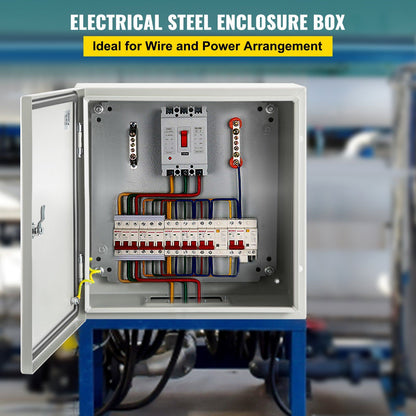 NEMA Steel Enclosure, 20 x 20 x 6\'\' NEMA 4X Steel Electrical Box, IP66 Waterproof & Dustproof, V952-DQXJSTCFS50X50X15V0