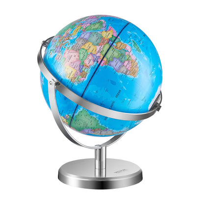 Illuminated World Globe with Stand, 228.6 mm, Educational Earth Globe with Stable Heavy Metal Base and LED V952-DQYJJLFGXZ9YG1I1PV9