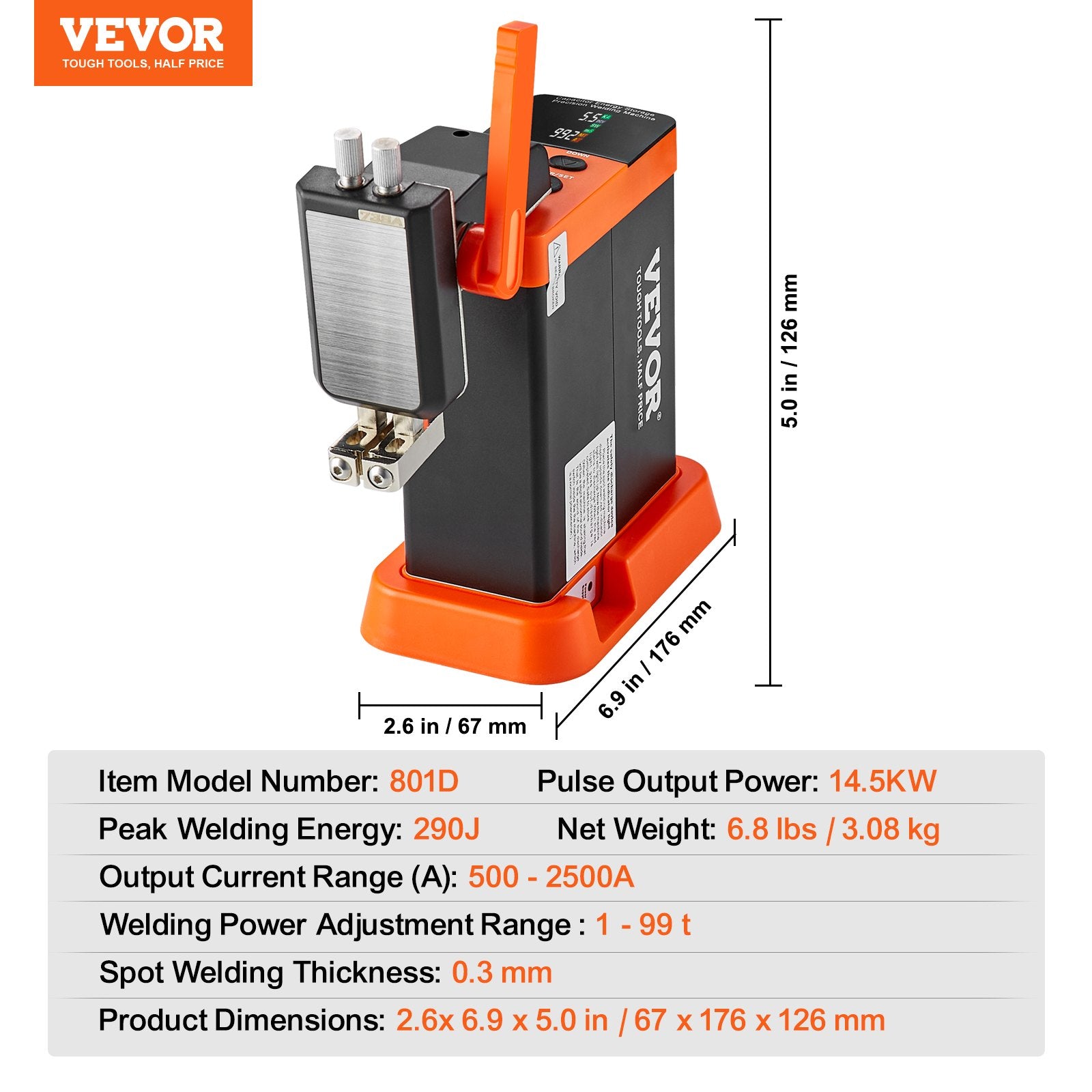 801D Battery Spot Welder 14.5KW Capacitor Energy Storage Pulse Spot Welder V952-DRDCDHJ030MMIXNR5V3