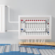 10-Branch Radiant Heat Manifold, 1/2" PEX Tubing Manifold, Stainless Steel PEX Manifold for Hydronic Radiant V952-DRFSQBXG10HL1S697V0