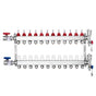 12-Branch Radiant Heat Manifold, 1/2" PEX Tubing Manifold, Stainless Steel PEX Manifold for Hydronic Radiant V952-DRFSQBXG12HL053KUV0