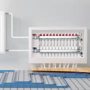 12-Branch Radiant Heat Manifold, 1/2" PEX Tubing Manifold, Stainless Steel PEX Manifold for Hydronic Radiant V952-DRFSQBXG12HL053KUV0