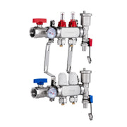 2-Branch Radiant Heat Manifold, 1/2" PEX Tubing Manifold, Stainless Steel PEX Manifold for Hydronic Radiant V952-DRFSQBXG2HLG7E0T8V0