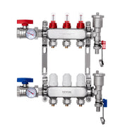 3-Branch Radiant Heat Manifold, 1/2" PEX Tubing Manifold, Stainless Steel PEX Manifold for Hydronic Radiant V952-DRFSQBXG3HLGIHXQRV0