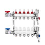 5-Branch Radiant Heat Manifold, 1/2" PEX Tubing Manifold, Stainless Steel PEX Manifold for Hydronic Radiant V952-DRFSQBXG5HLGXT75CV0