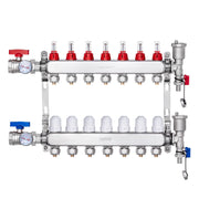 7-Branch Radiant Heat Manifold, 1/2" PEX Tubing Manifold, Stainless Steel PEX Manifold for Hydronic Radiant V952-DRFSQBXG7HLG5ODPQV0